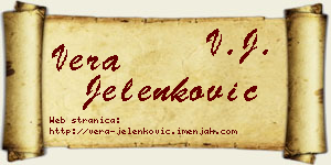 Vera Jelenković vizit kartica